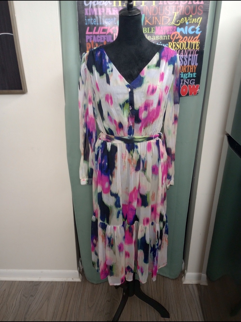 Floral Watercolor DKNY Dress!.